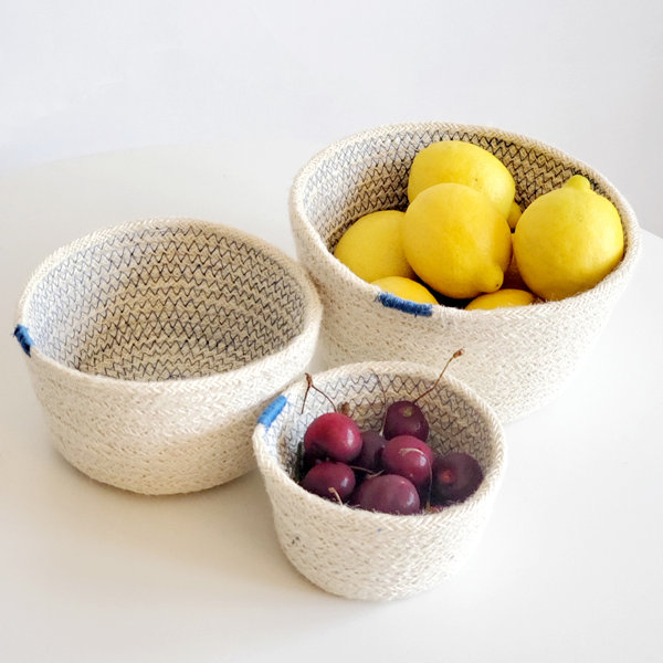 Rosecliff Heights 3 Piece Jute Basket Set & Reviews Wayfair